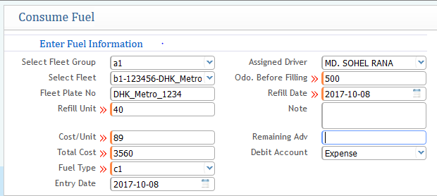 Consume Fuel Maintenance
